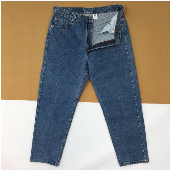Vintage Levis 550‎ Mens Denim Jeans Relaxed Fit Size 36x30 Blue Wash Pants USA - Picture 2 of 9